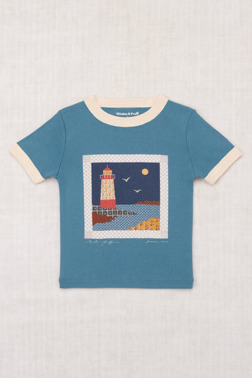 Lighthouse Collage Ringer Tee