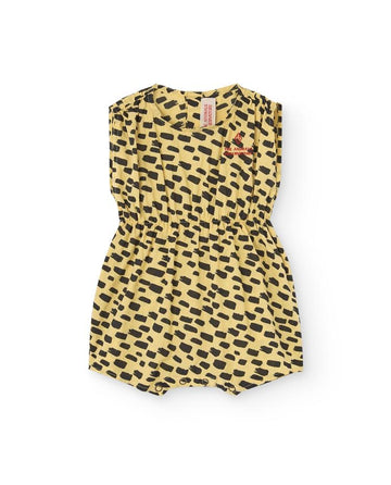 Yellow Animal Boar Short Jumpsuit