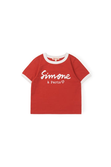 [헬로시모네] 플루메트 티셔츠 레드 SS26-MLPLTR