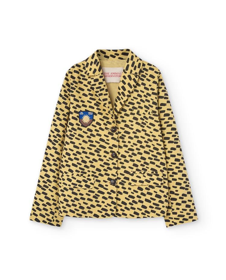 Yellow Animal Cheetah Blazer