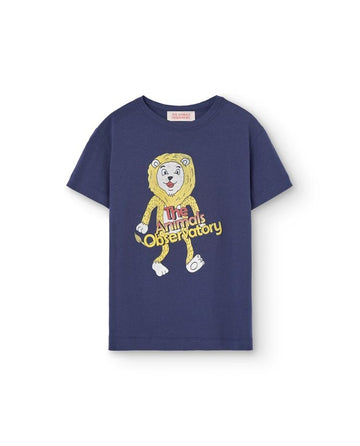Deep Blue Lion Rooster T-Shirt