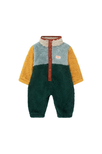 [타이니코튼] 베이비 컬러 블록 폴라 셰르파 원피스 그린 AW24-318-P54 [OL]