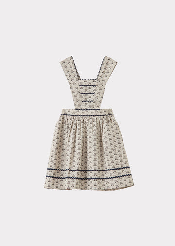 CAROLA GIRL'S COTTON SKIRT - POLKA DOT FLORAL