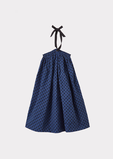 AGAVE GIRL'S MIRACLE WEAVE COTTON DRESS - BLACK POLKA DOT