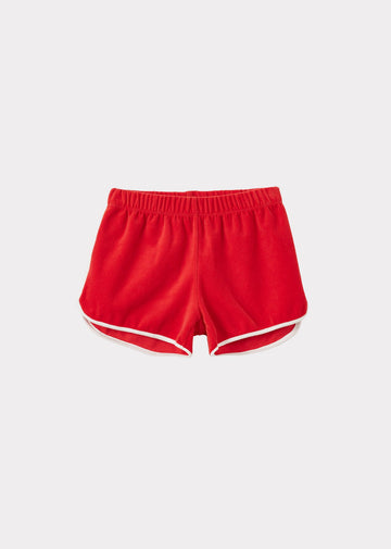 SONNY CHILDREN'S TOWELLING SHORTS - RED
