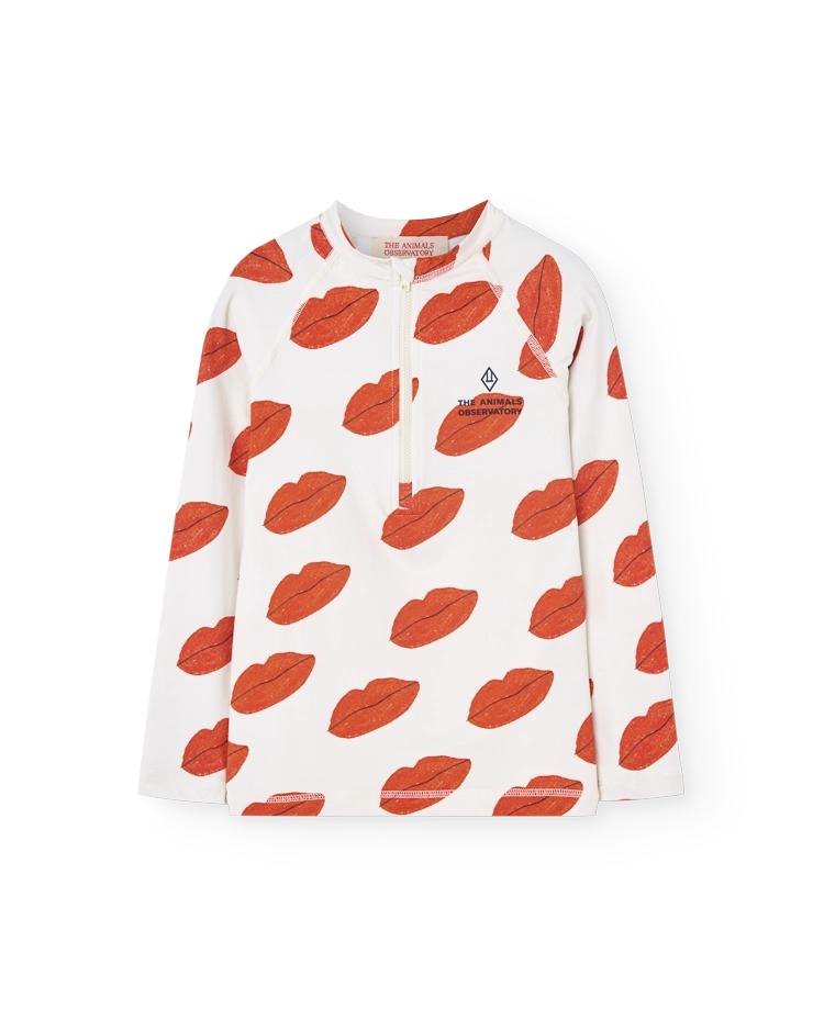 Raw White Kissing Deer Swimsuit