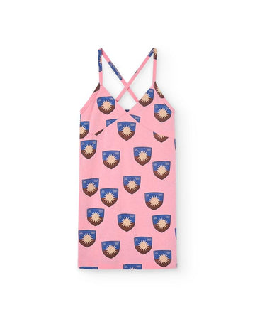 Pink Shield Otter Mini Dress