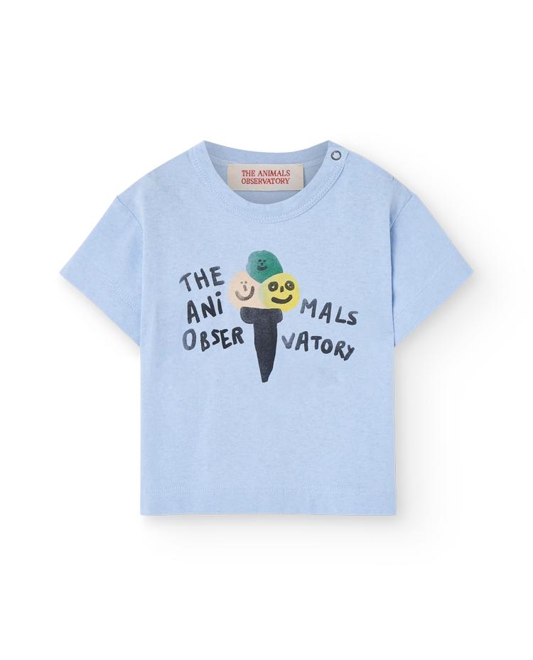 Soft Blue Icecream Pangolin T-Shirt