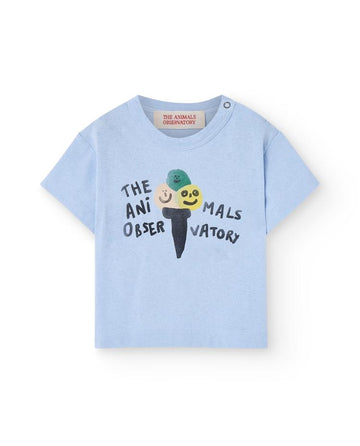 Soft Blue Icecream Pangolin T-Shirt
