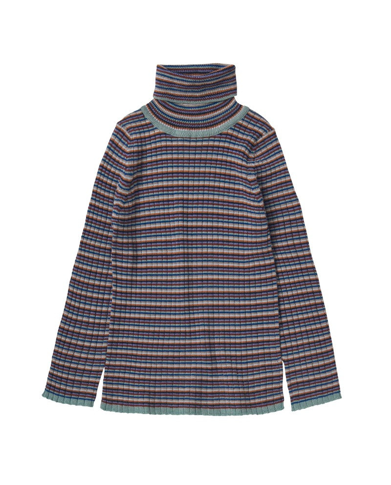 [퍼브 키즈] 롤 넥 블라우스 멀티 스트라이프 0224 AW[OL]