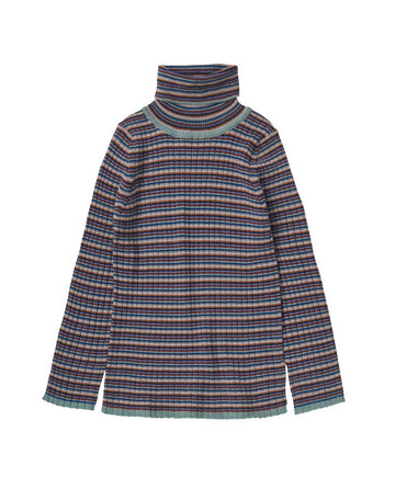 [퍼브 키즈] 롤 넥 블라우스 멀티 스트라이프 0224 AW[OL]