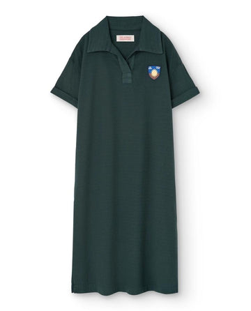 Deep Green Shield Giraffe Maxi Dress
