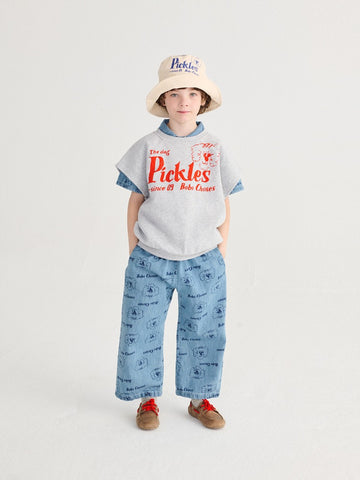 [보보쇼즈] Pickles The Dog 슬리브리스 스웻셔츠 B126AC054