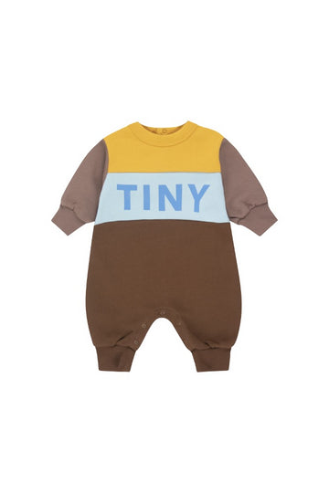 [타이니코튼] 베이비 컬러 블록 원피스 브라운 AW24-168-P43 [OL]