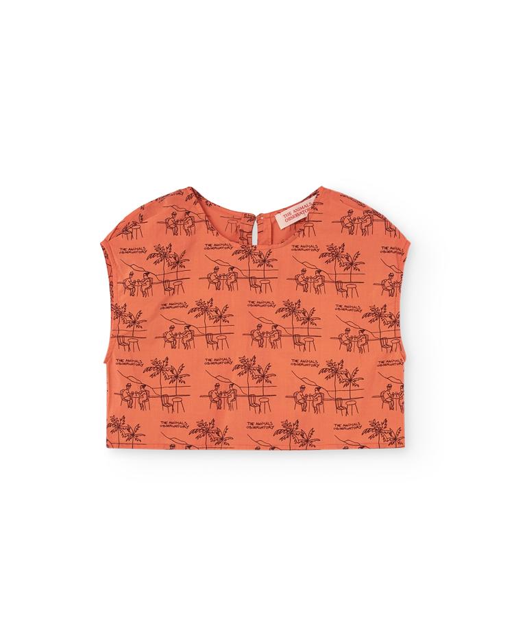 Salmon Drawings Baboon Shirt