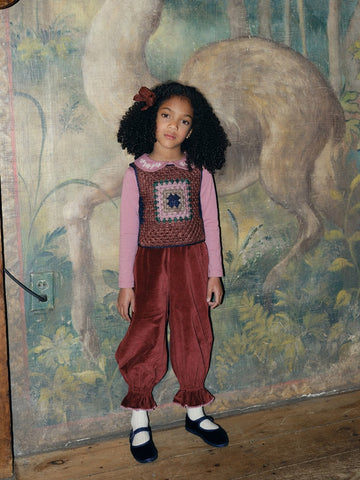 [미샤앤퍼프] 자수 피터 팬 탑 앤티크 로즈 K3168W25-670