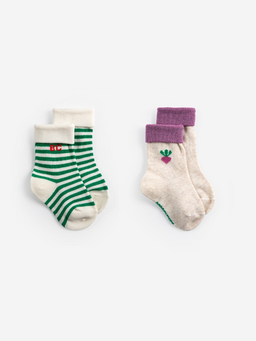 [보보쇼즈] 베이비 픽셀 슈가 비트 숏 삭스 팩 (2pack) B126AH051