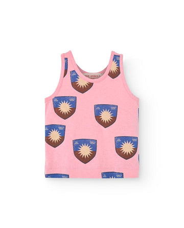 Pink Shield Macaque Tank Top