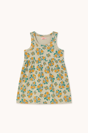 [타이니코튼] 플라워 골지 드레스 다크 바닐라 SS25-044-R01