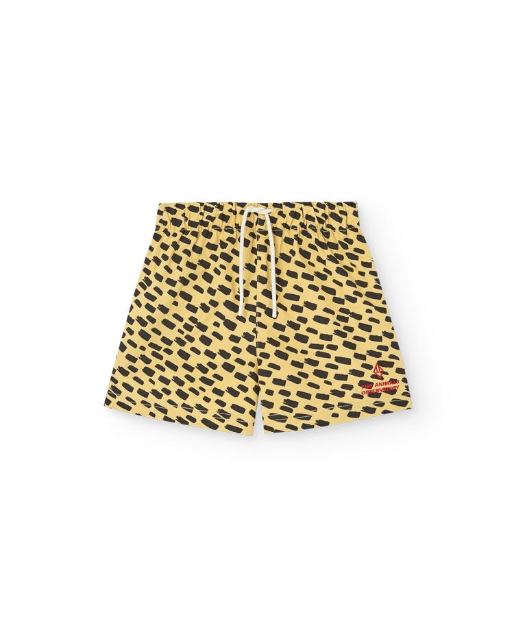 Yellow Animal Monkey Bermuda Shorts
