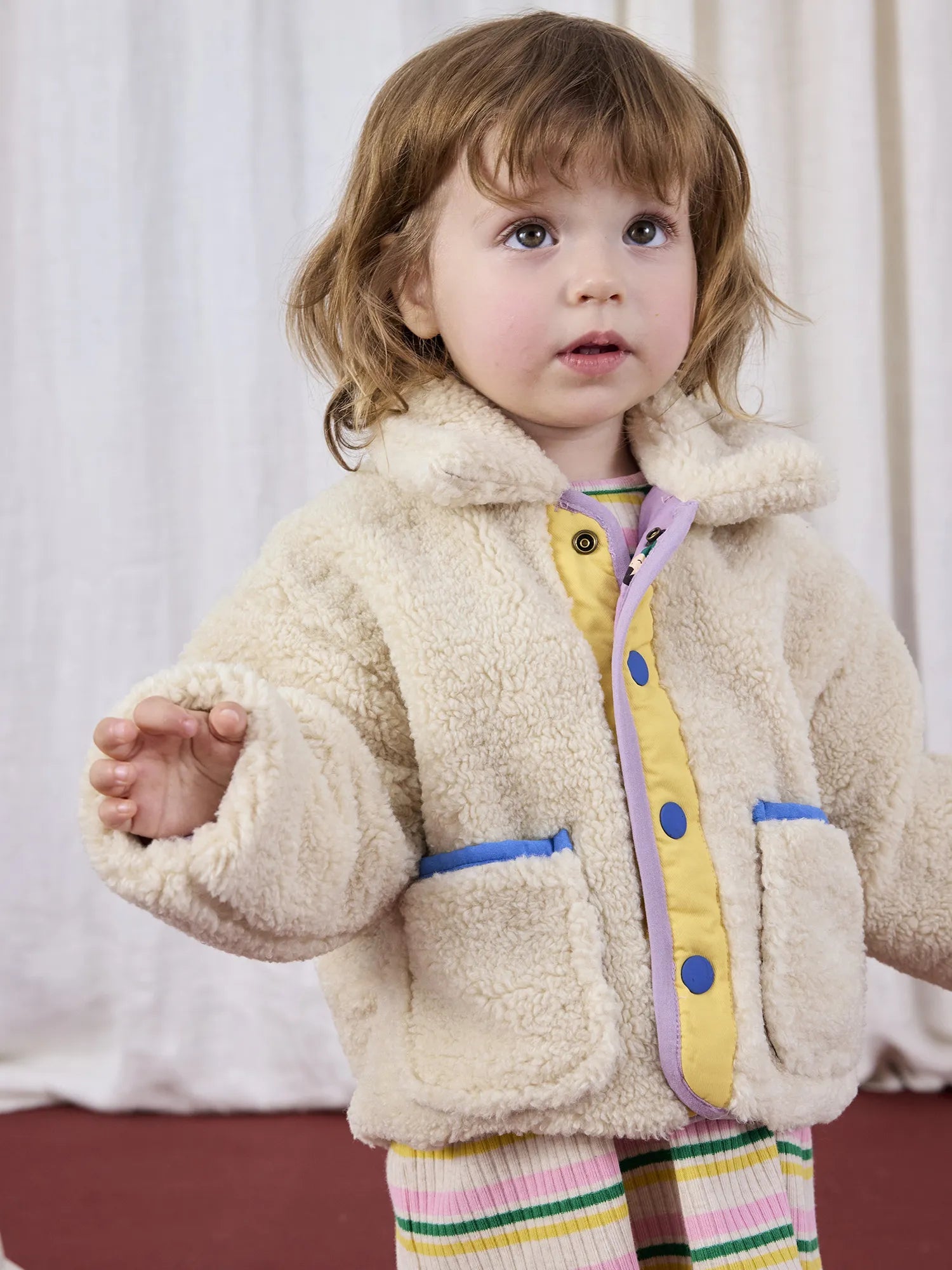 Game Pawns all over reversible sheepskin jacket