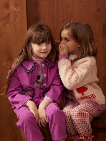 [헬로시모네] 민뇽 걸 팬츠 핑크 체크 AW25-MIGPPCH