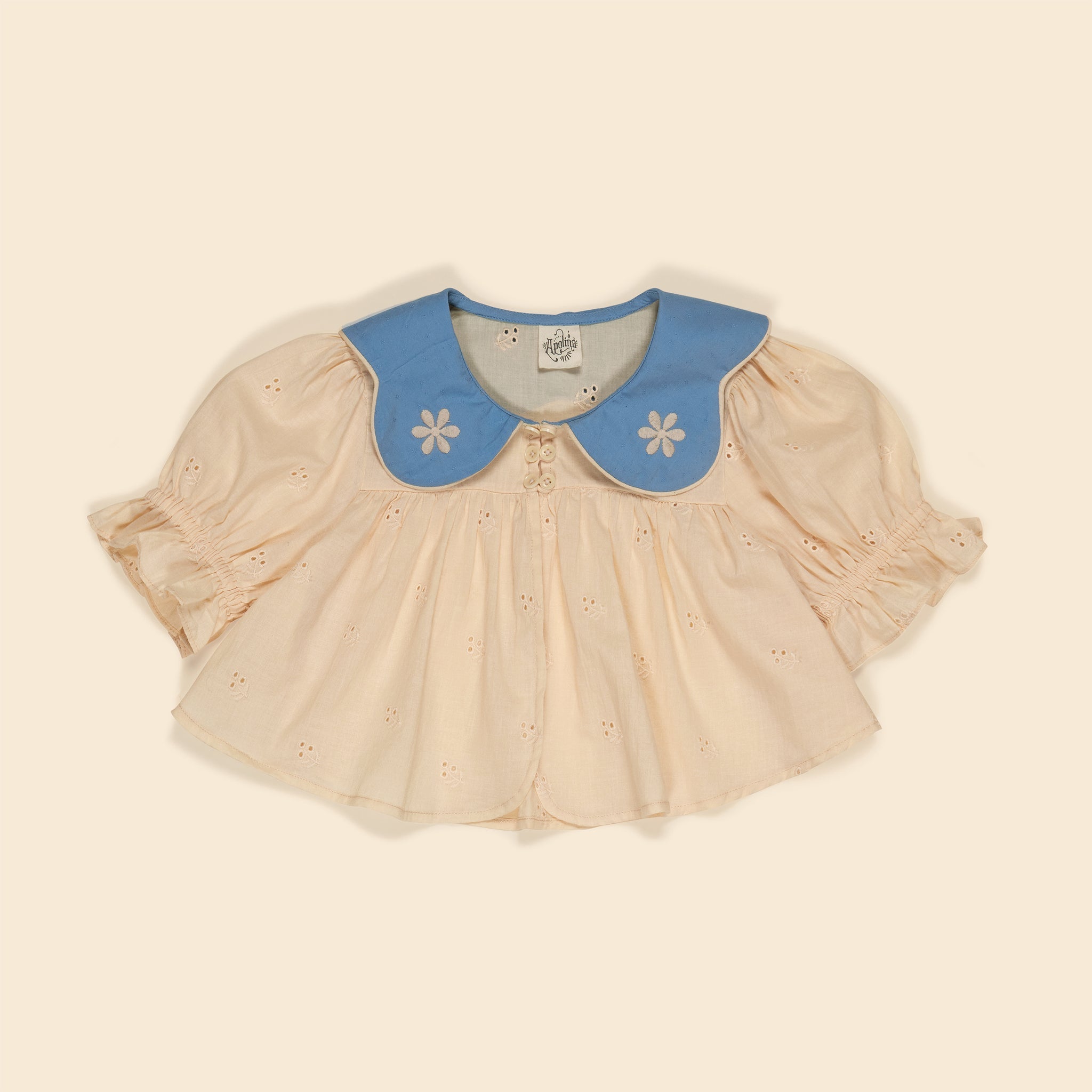 Sula Jacket - Milk Broderie Anglais / Cornflower