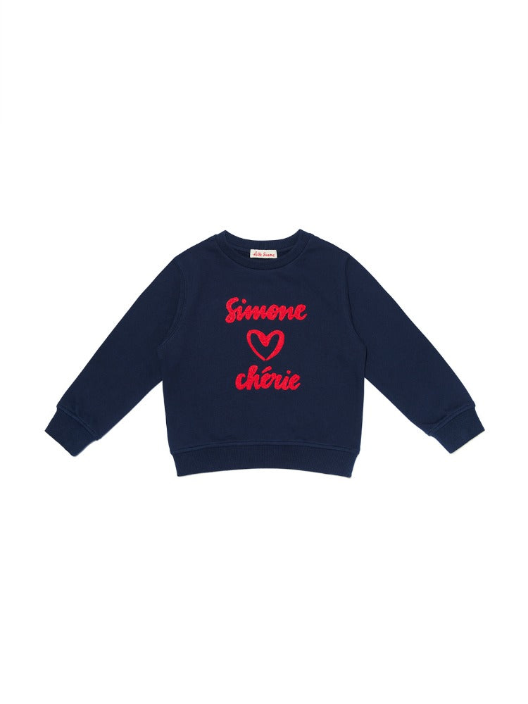 [헬로시모네] 시모네 스웻셔츠 네이비 FW25-SWSIMBL