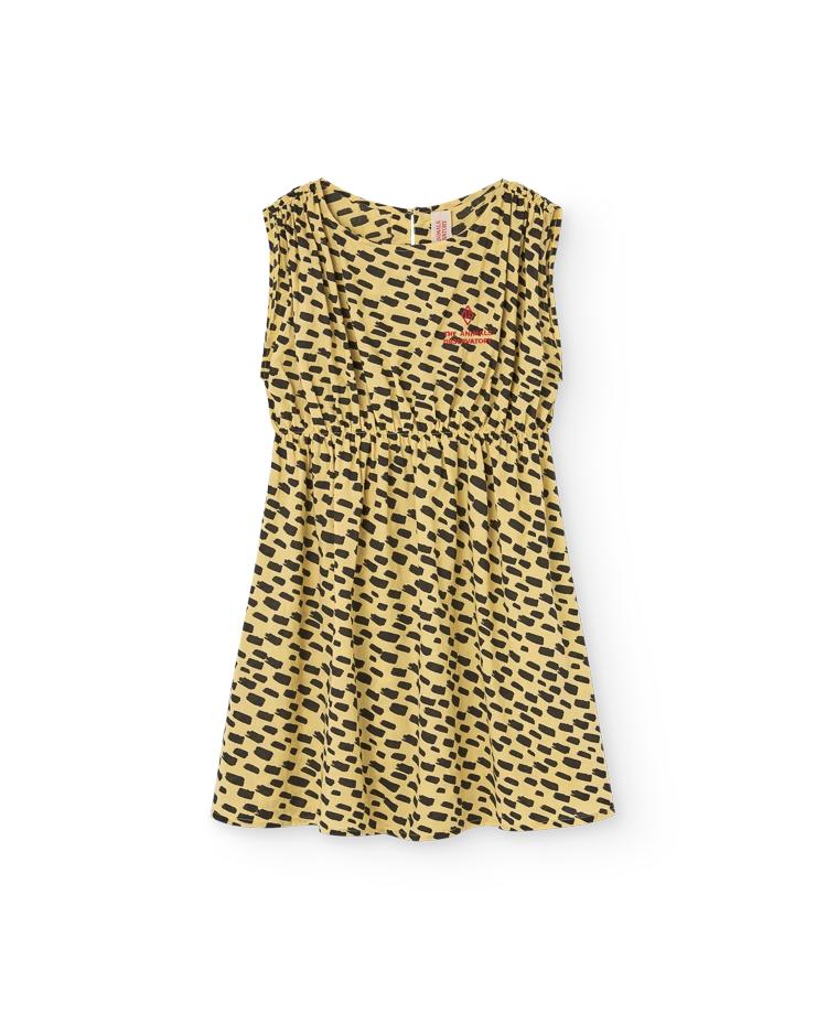 Yellow Animal Marten Midi Dress