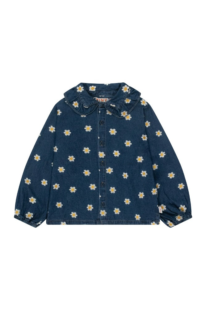 [타이니코튼] 데님 데이지 프릴 카라 셔츠 AW24-238-P31 [OL]