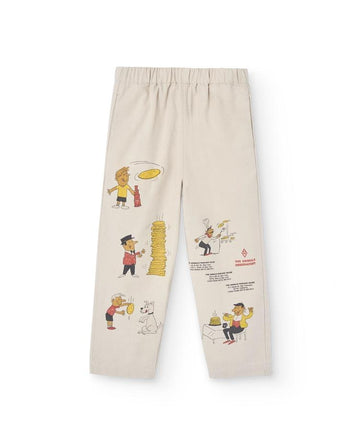 Raw White Comic Elephant Pants