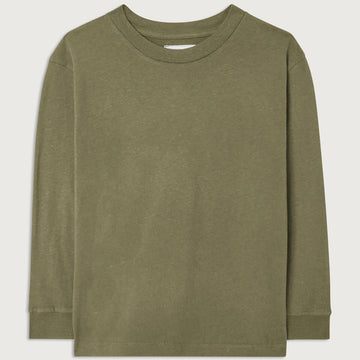 Gamipy Kid's Long Sleeve T Shirt in Vintage Khaki by American Vintage
