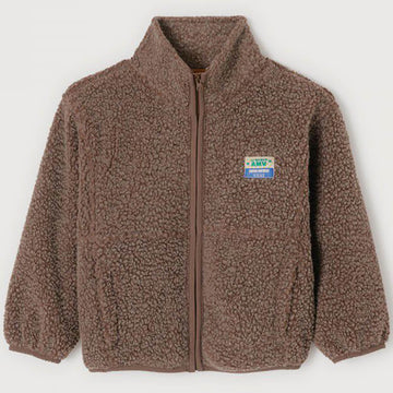 Hoktown Kid's Fleece Jacket in Melange Candied Chestnut by American Vintage
