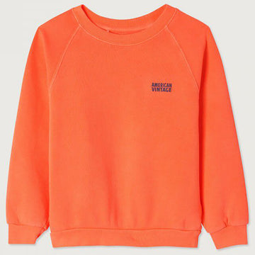 Izubird Kid's Sweatshirt in Fluo Fire by American Vintage
