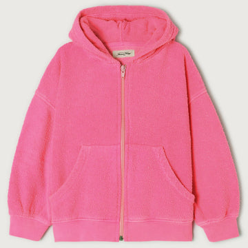 Bobypark Kid's Hoodie in Pink Acid Fluo by American Vintage
