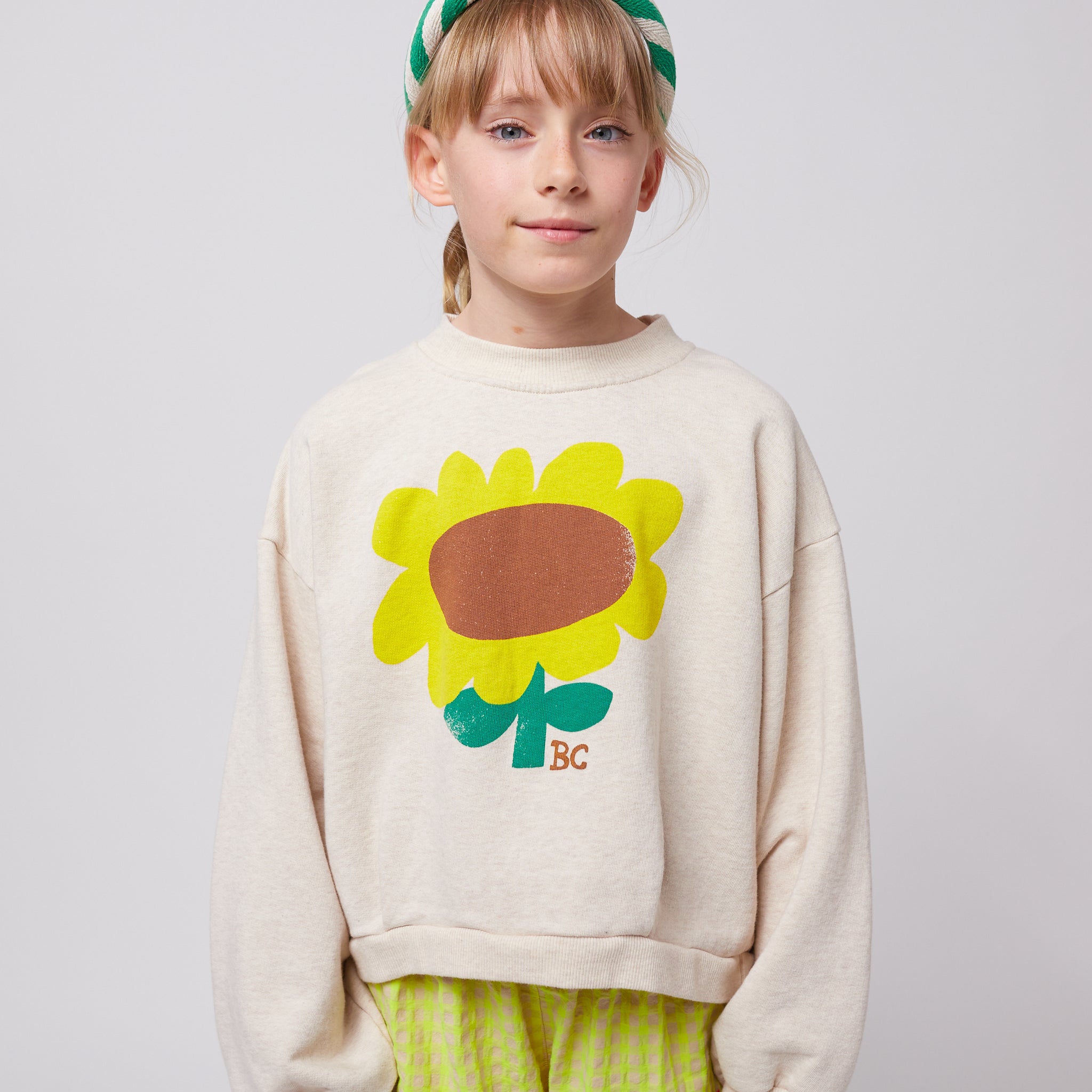 [K*B 25SS 1차] Sunflower cropped sweatshirt