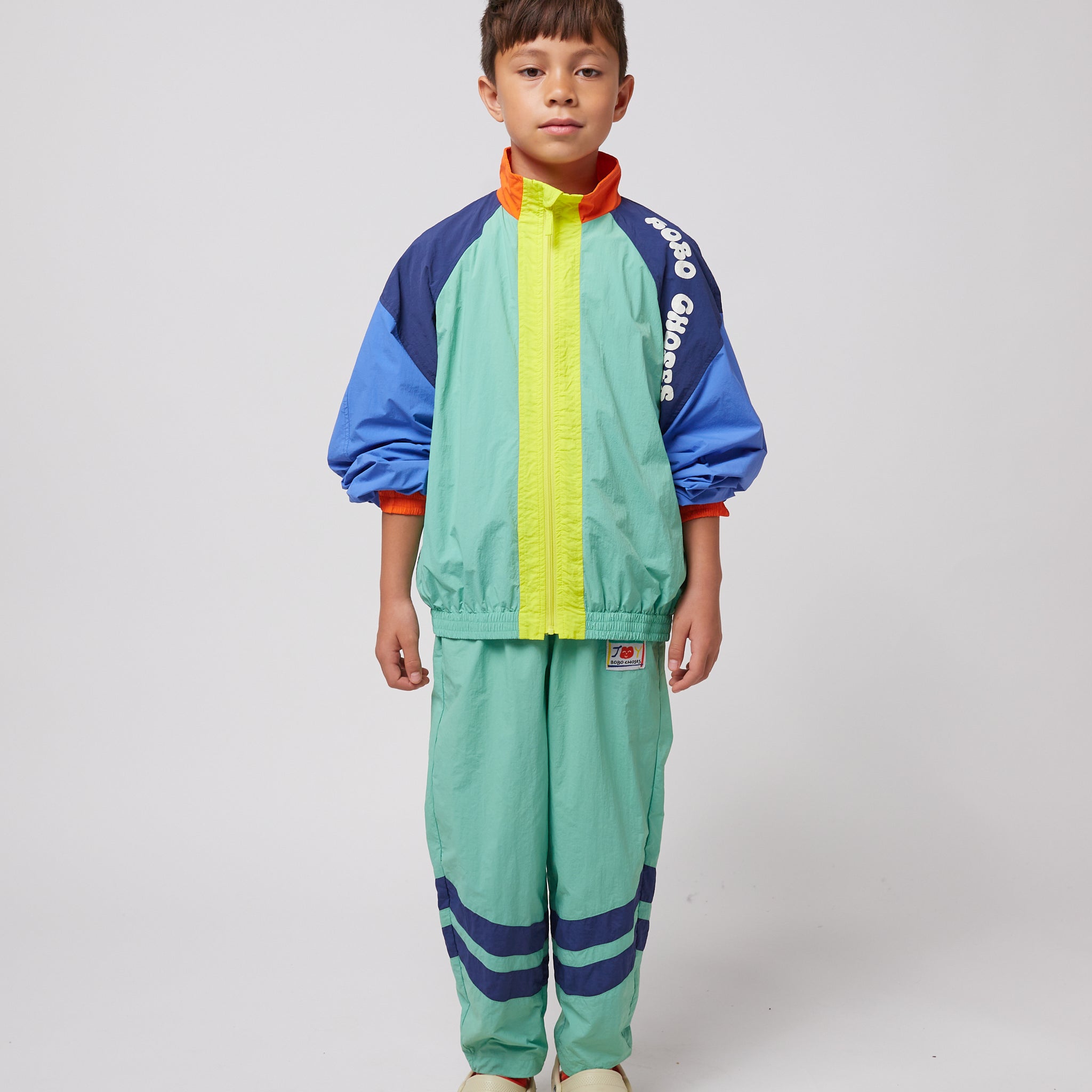 [K*B 25SS 1차] Smiling color block tracksuit pants
