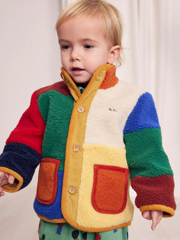 [K*B 24FW 2차] Baby color block sheepskin jacket