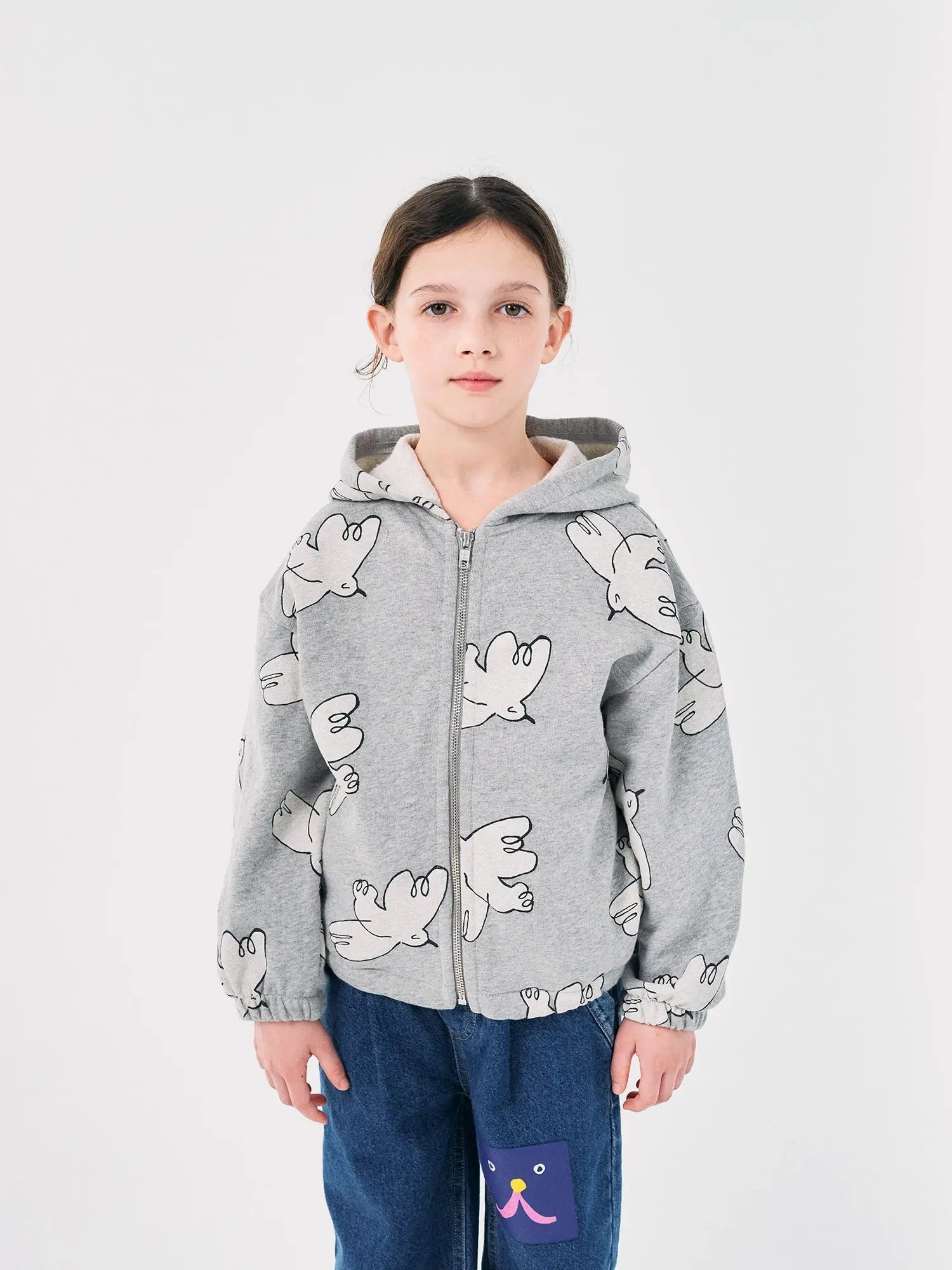[K*B 24FW 1차] Freedom Bird all over zipped hoodie