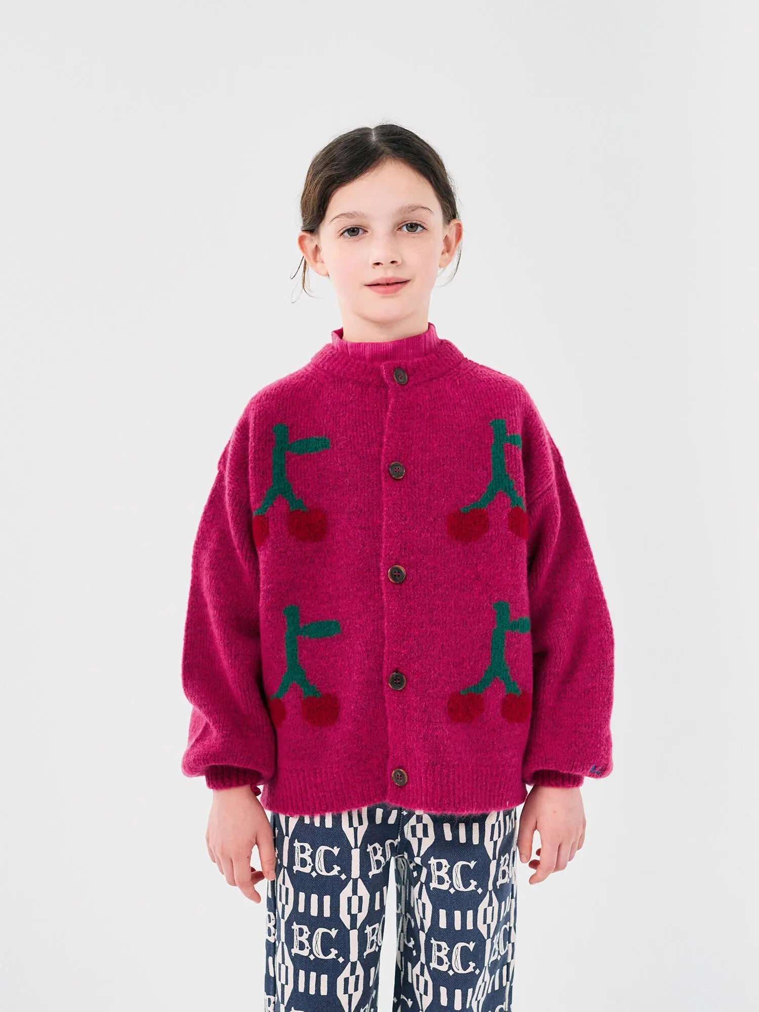 [K*B 24FW 1차] Bobo Cherry intarsia cardigan