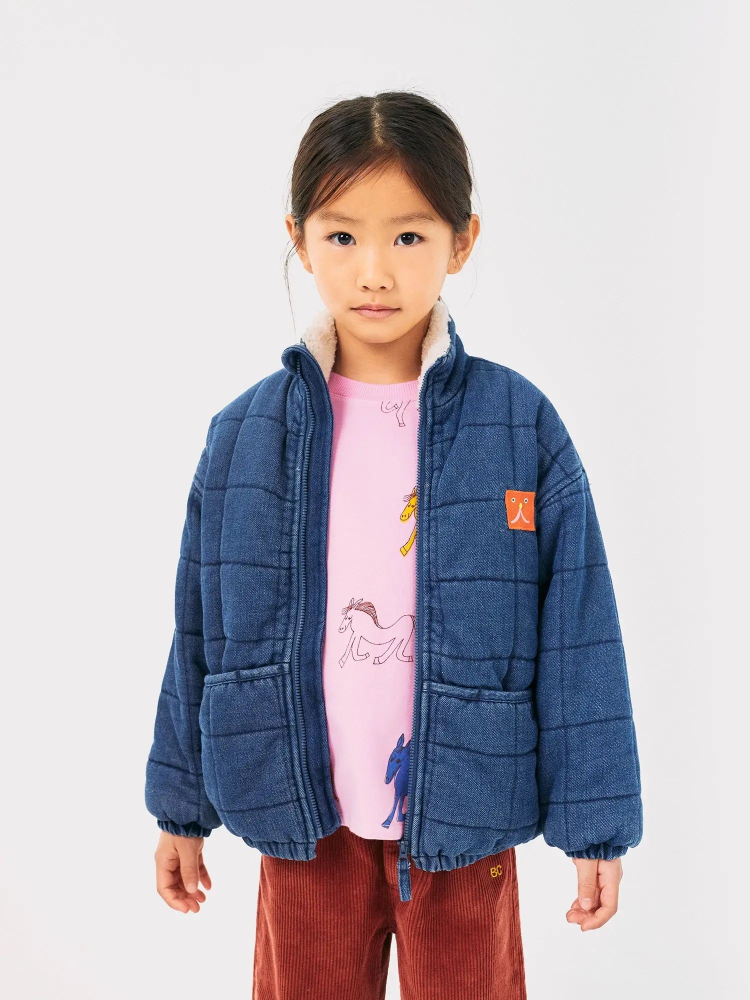[K*B 24FW 2차] Funny Face denim quilted jacket