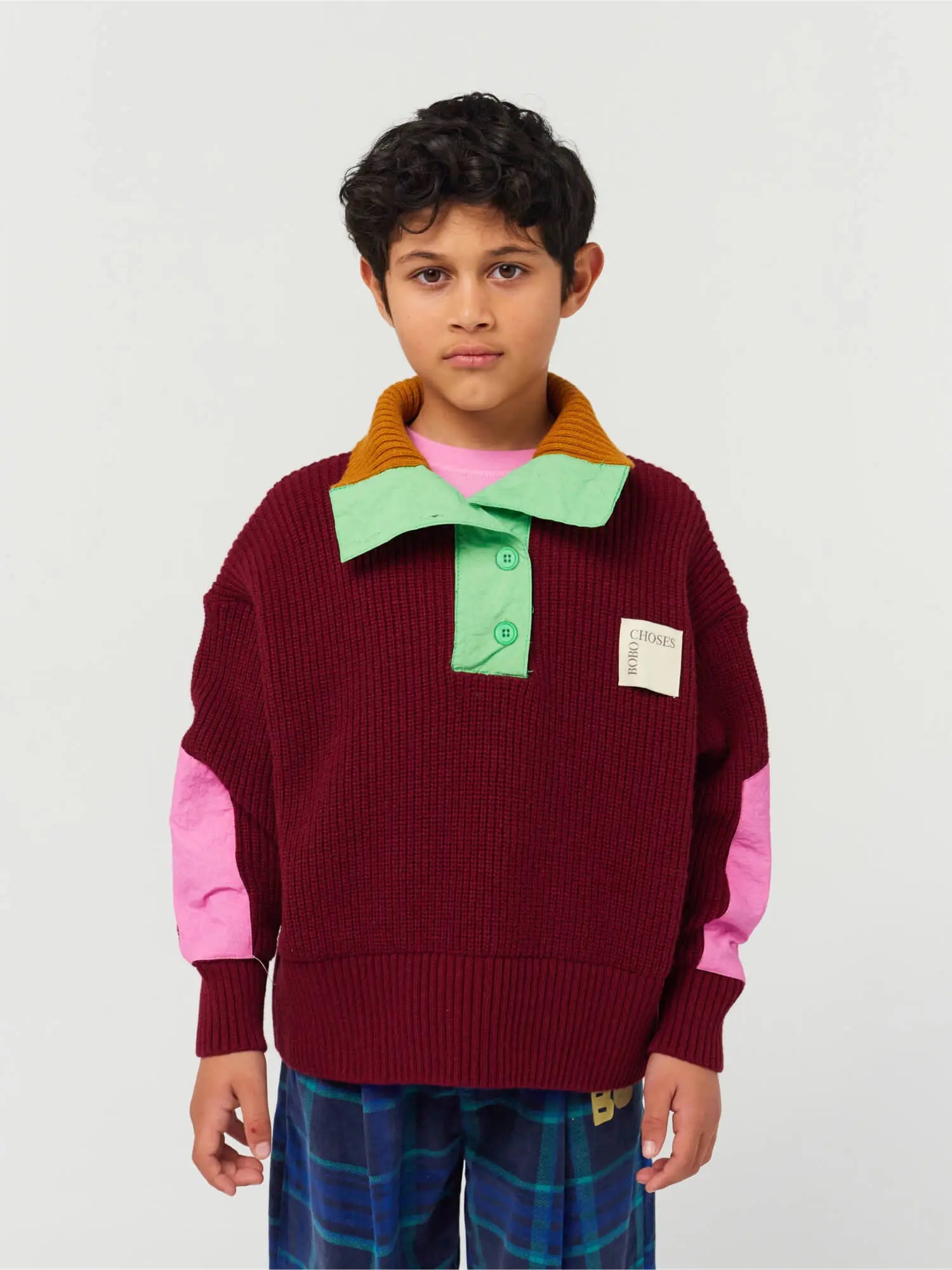 [K*B FUN] Bobo choses color block jumper