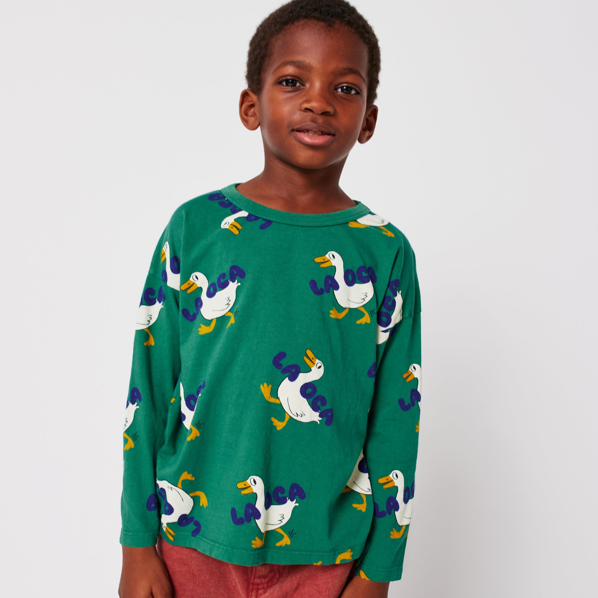 [K*B 25FW 2차] La Oca all over T-shirt WOVEN LONG SLEEVE GREEN