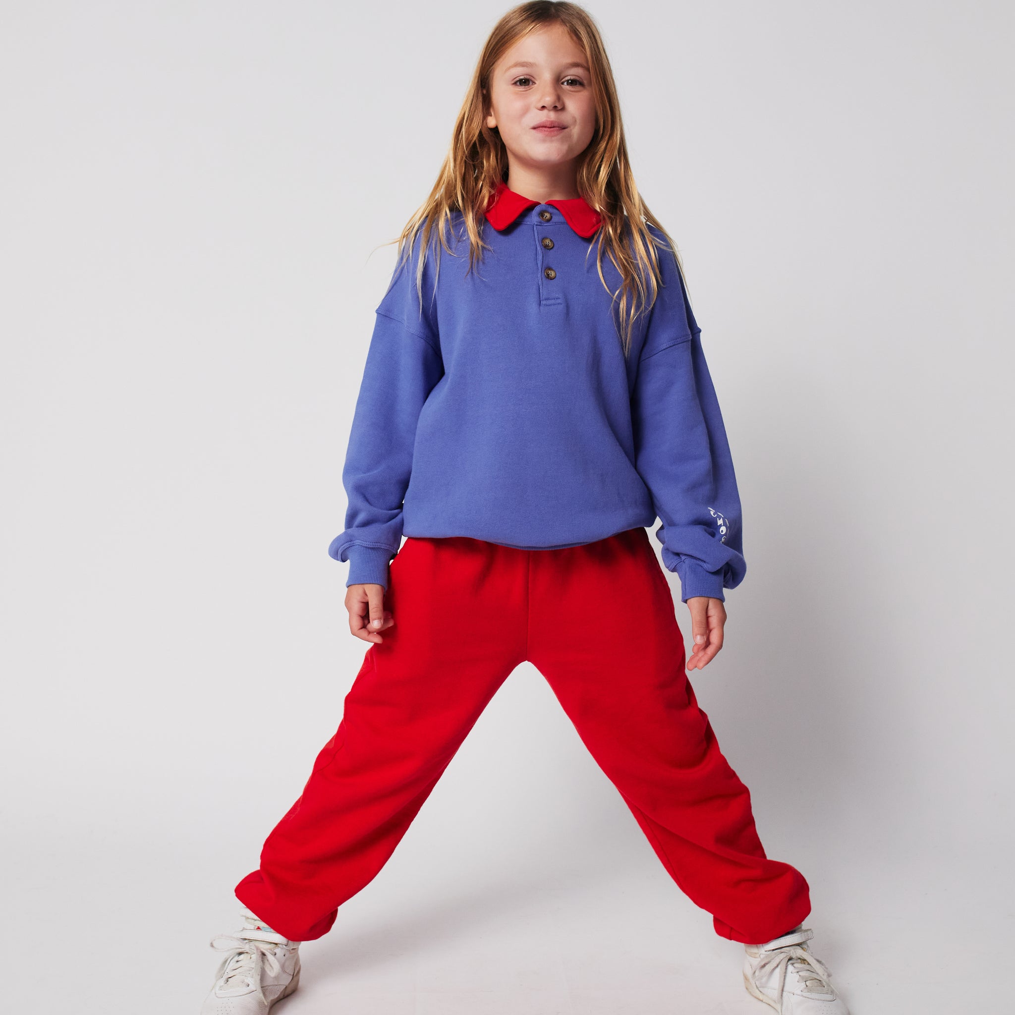 [K*B 25FW 2차] Bobo Choses polo sweatshirt WOVEN BUTTONNED PURPLE