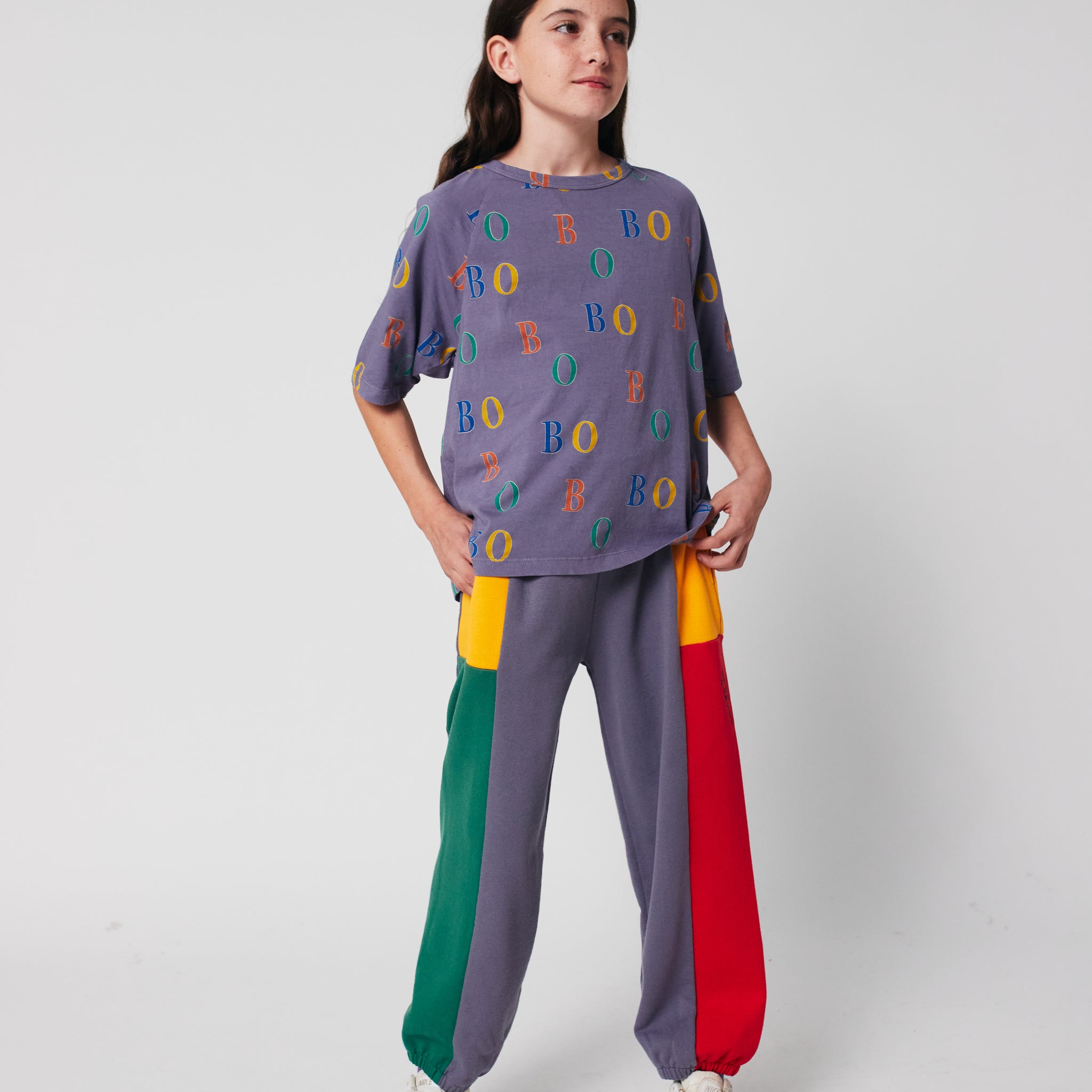 [K*B 25FW 2차] Bobo Choses color block jogging pants WOVEN JOGGING PANTS MULTICOLOR