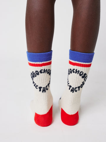 [K*B 25FW 2차] Tic Tac Toe color block long socks WOVEN LONG SOCKS MULTICOLOR