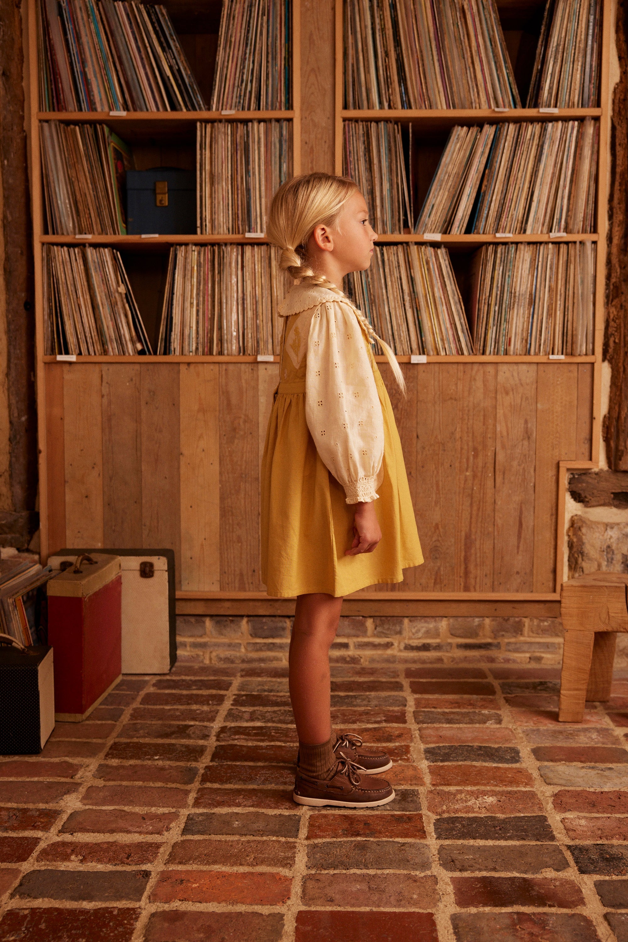 Bibi Panelled Pinafore - Honey – 큐레이트(KURATE)