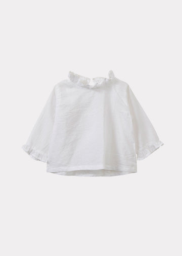 BLOSSOM BABY COTTON VOILE TOP - WHITE