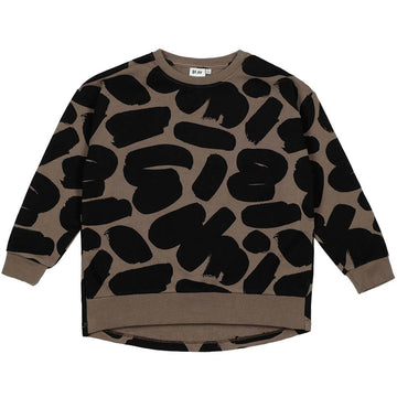 Brushstrokes Relaxed Fit Sweatshirt in Brown by Beau Loves