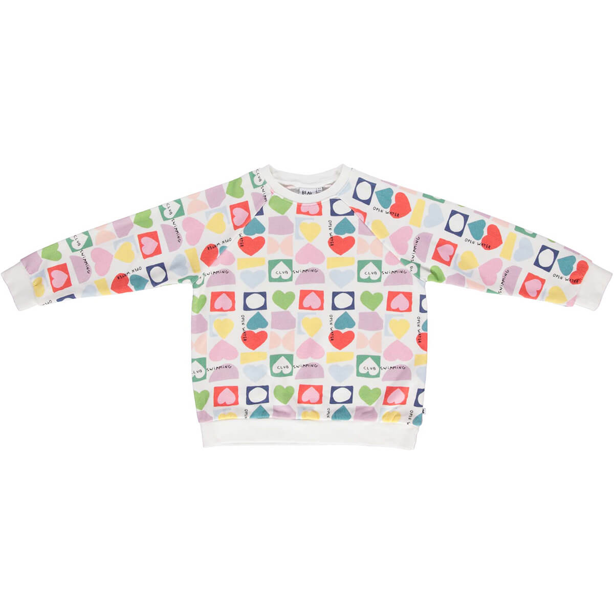 Hearts Raglan Sweater by Beau Loves